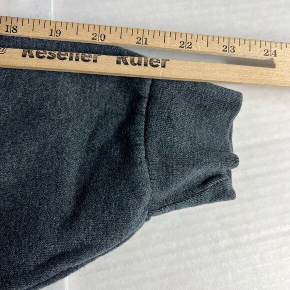 Y2K Jerzees Michigan Wolverines Sweatshirt Medium Dark Grey Distressed Hoodie - Picture 12 of 16